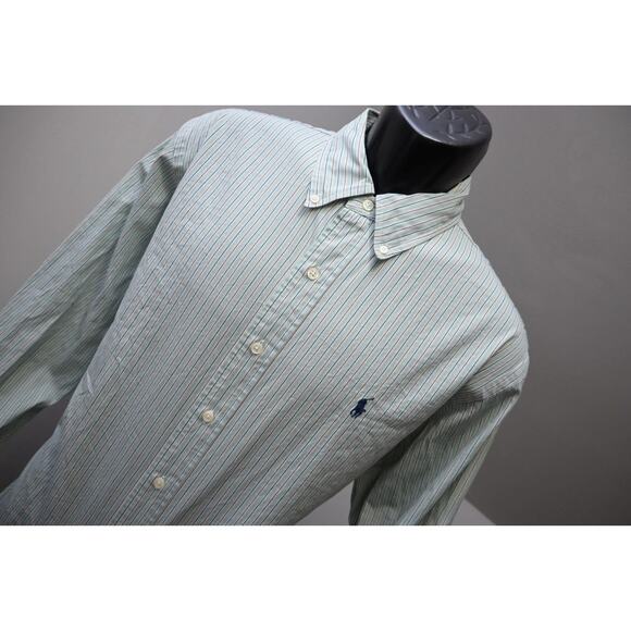 Polo Ralph Lauren Dress Shirt Custom Long Sleeve Striped Button Up Mens Size XL - Picture 4 of 8